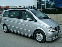 Спідниця на передній бампер Brabus на Mercedes Vito Viano W639 2003-2010 Накладка на передний бампер Мерседес Вито