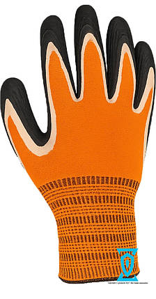 Рукавички робочі стрейчева покрита подвійним спіненим латексом Foam, фото 2