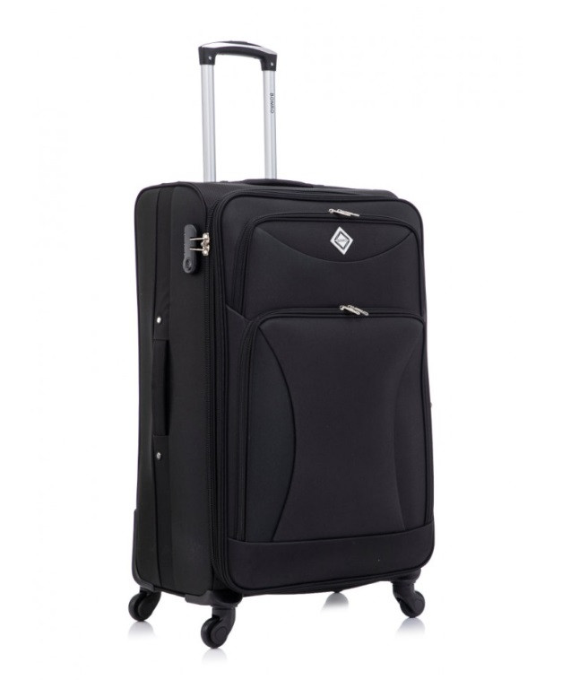Тканинна валіза велика на 4 колесах Bonro Tourist чорний, фото 1