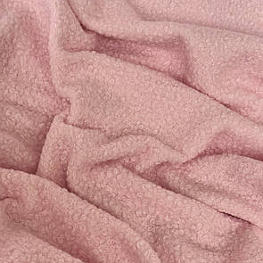Тканина пальтова Букле Баранчик 150 см щільність 300 г/м2 однотон Світло рожевий