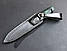 Ніж нескладний ручної роботи Скін-ду №4 з нержавіючої сталі N690/60-61HRC, з чохлом зі шкіри, фото 4