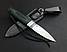 Ніж нескладний ручної роботи Скін-ду №4 з нержавіючої сталі N690/60-61HRC, з чохлом зі шкіри, фото 3
