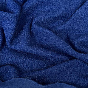 Тканина пальтова Букле Баранчик 150 см щільність 300 г/м2 однотон Електрик