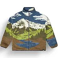 Picture Organic куртка флісова Hafdals cloudy landscape sherpa S, фото 5