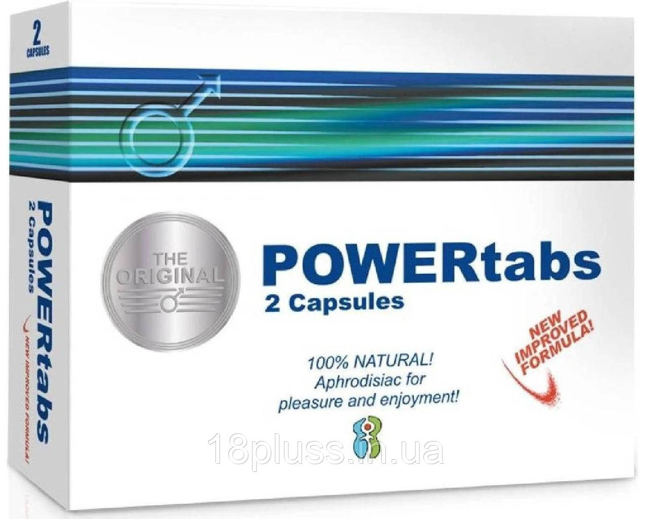 Капсули для потенції POWER Tabs, 2 капсули – природна сила для чоловіків 🌿, фото 1