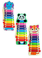 Дитячий музичний дерев'яний ксилофон великий