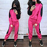 Жіночий теплий костюм-двійка з лампасами, фото 4