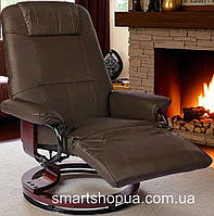 Масажне крісло-реклайнер з підігрівом, підніжкою та пультом 6 масажних точок, 5 програм, 2 рівня інтенсивності, вибір зони масажу