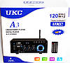 Підсилювач UKC A3 — Bluetooth, USB,SD,FM, MP3 + AUX 2х канальний 2x120W, фото 6