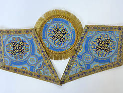 Підставки під хрест із парчі з вишивкою