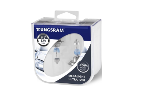 

Лампа галоген Tungsram 12V H7 55W (2 шт./пластикбокс) Megalight Ultra 200