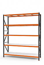 Стелаж | 2000 - 2500 мм | різні розміри | від 330 кг/полка  | ДСП полки 16 мм  | металевий | оцинкований SN3, фото 4