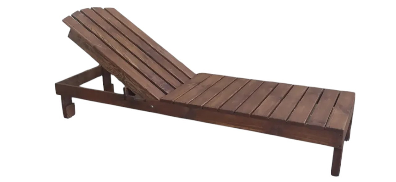 Дерев'яний шезлонг-лежак Шарм колір Палісандр