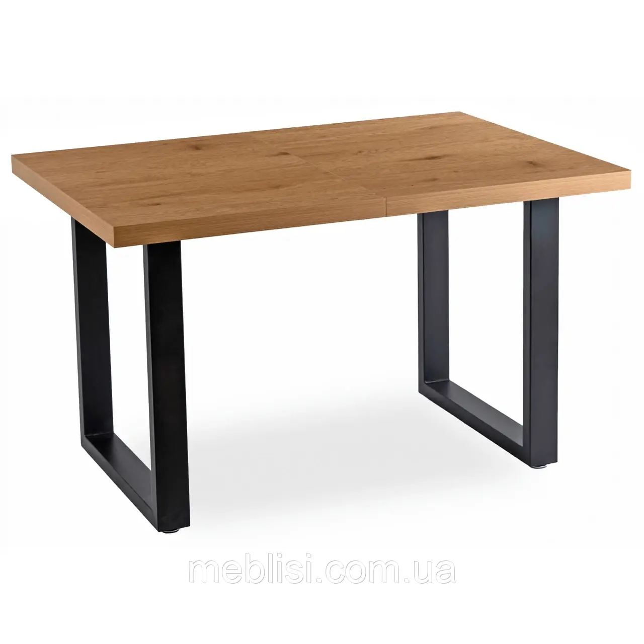 Стіл розкладний 130 см дуб золотий , ніжки чорні TOMAS 130/180/230*90 (MEBEL ELIT) ME.TOMAS/DZ/S, фото 1