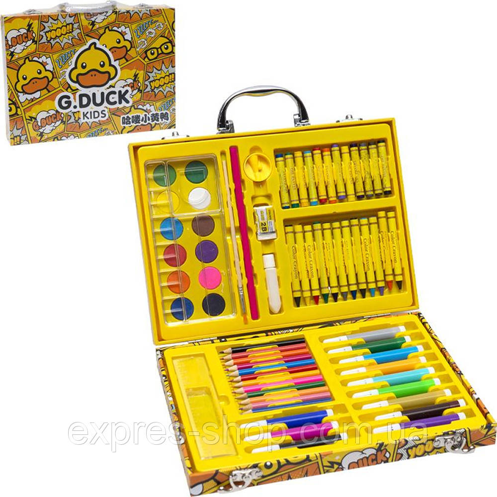 Набір для малювання в кейсі, 67 предметів "G.Duck" / Дитячий набір для творчості / Набір художника, фото 1