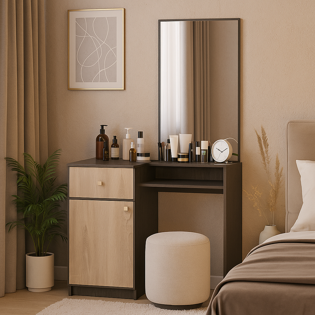 Сучасний косметичний туалетний столик з дзеркалом для макіяжу в спальню 90 см Фантазія Мебель Сервіс