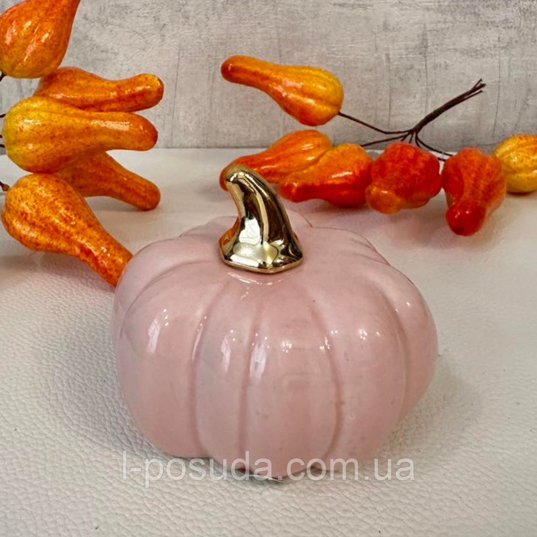 Фарфорова тиква для інтер'єрного декору 7см, фото 1