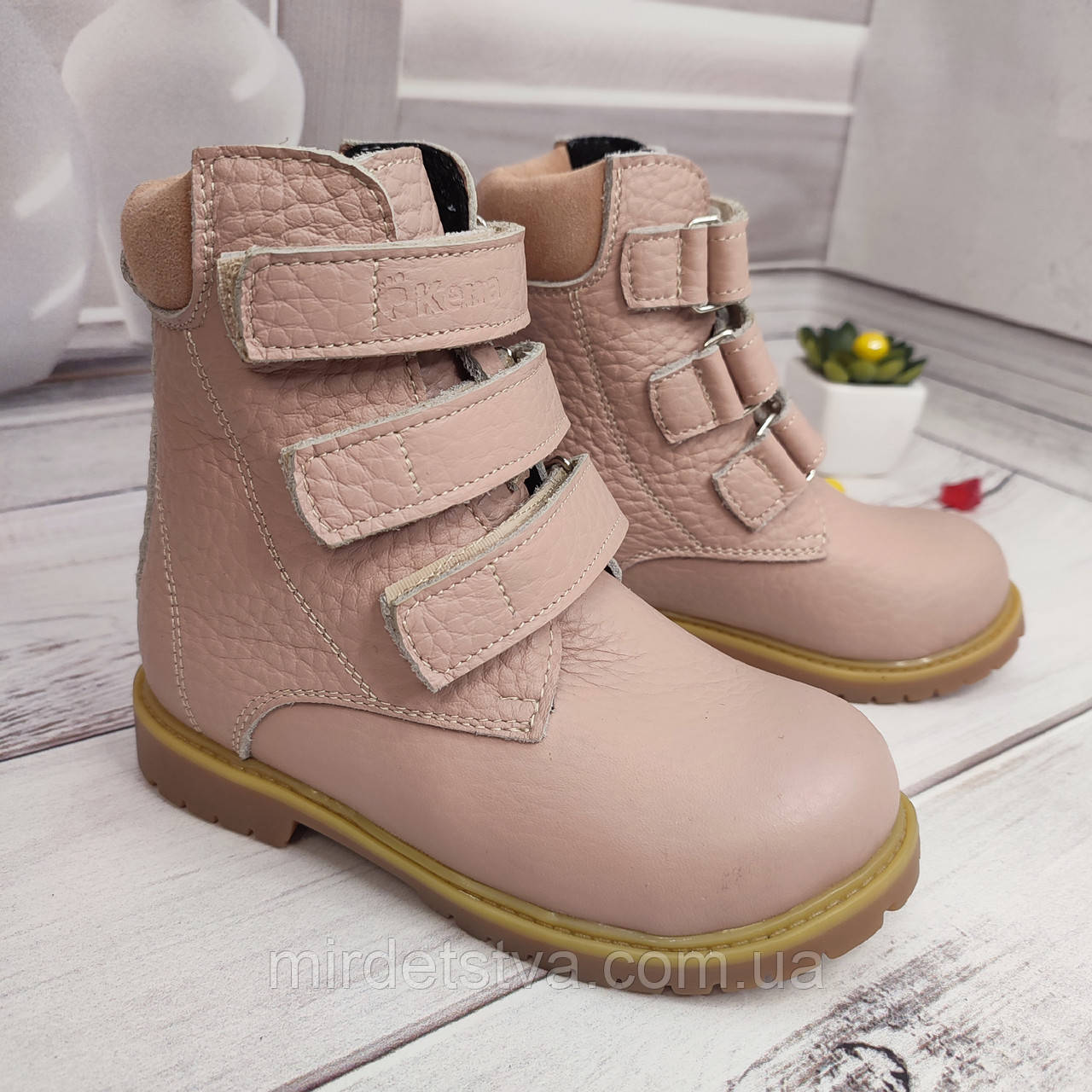 Ортопедичні шкіряні демісезонні черевики для дівчинки супінатор ВП1-ВП7 каблук Томаса Kena Кена розмір 21-40, фото 1