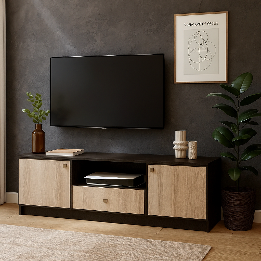 Підлогова довга низька тумба під телевізор 150 см у вітальню зал Фантазія Мебель Сервіс