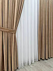 Оксамитові(велюрові) однотонні штори турецької якості. Колір: персиковий, фото 2