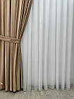 Оксамитові(велюрові) однотонні штори турецької якості. Колір: персиковий, фото 4