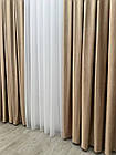 Оксамитові(велюрові) однотонні штори турецької якості. Колір: персиковий, фото 8