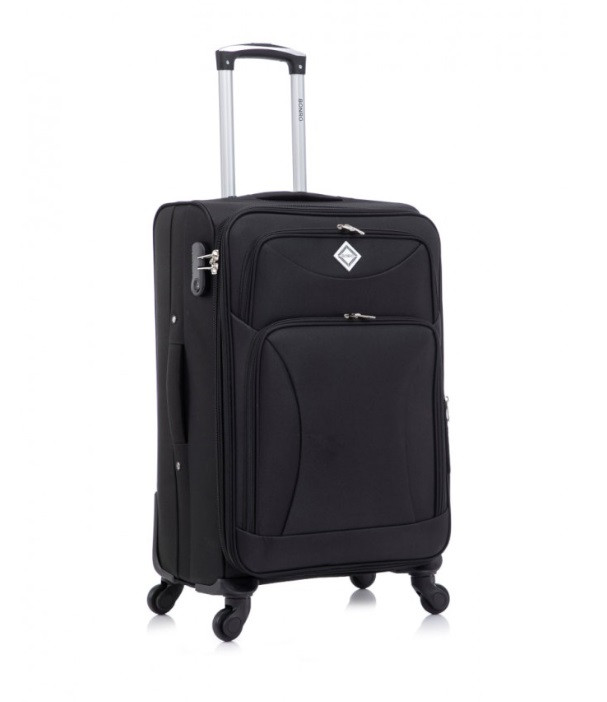 Тканинна валіза середня на 4 колесах Bonro Tourist чорний, фото 1