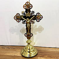 Купити напрестольний хрест латунний 65 см (католичний)