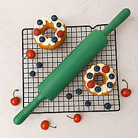 Скалка для тіста силіконова велика з валиком, що крутиться 42 см