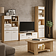 Сучасна модульна ТВ стінка під телевізор у вітальню, зал у кольорі дуб сонома Тіпс 257 см Мебель Сервіс, фото 10