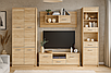 Сучасна модульна ТВ стінка під телевізор у вітальню, зал у кольорі дуб сонома Тіпс 257 см Мебель Сервіс, фото 2