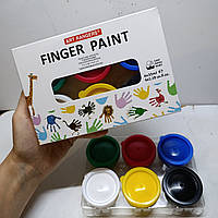 Гуаш пальчикова "Finger Paint" ART RANGERS / 6 кольорів по 35 мл / Фарби пальчикові