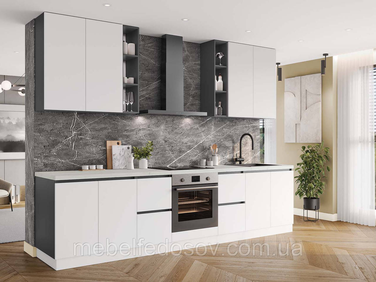 Кухня МОБІ фасад МДФ Киевский Стандарт(вартість вказана за 1 погонний метр, без счтільниці), фото 1