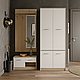 Маленька розпашна дводверна шафа 4Д для одягу у вітальню, дитячу з полицями та штангою Тіпс Мебель Сервіс, фото 7