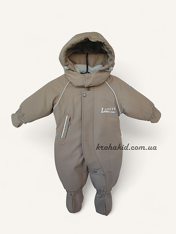 Зимовий непромокаючий дитячий термо комбінезон Lassie з топіками і рукавичками розмір 62 68 74 80 мембрана, фото 1