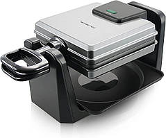 Вафельниця Emerio WM-110984.4 для 4 бельгійських вафель, що обертається Одночасно з професійною функцією обертання, Антипригарні