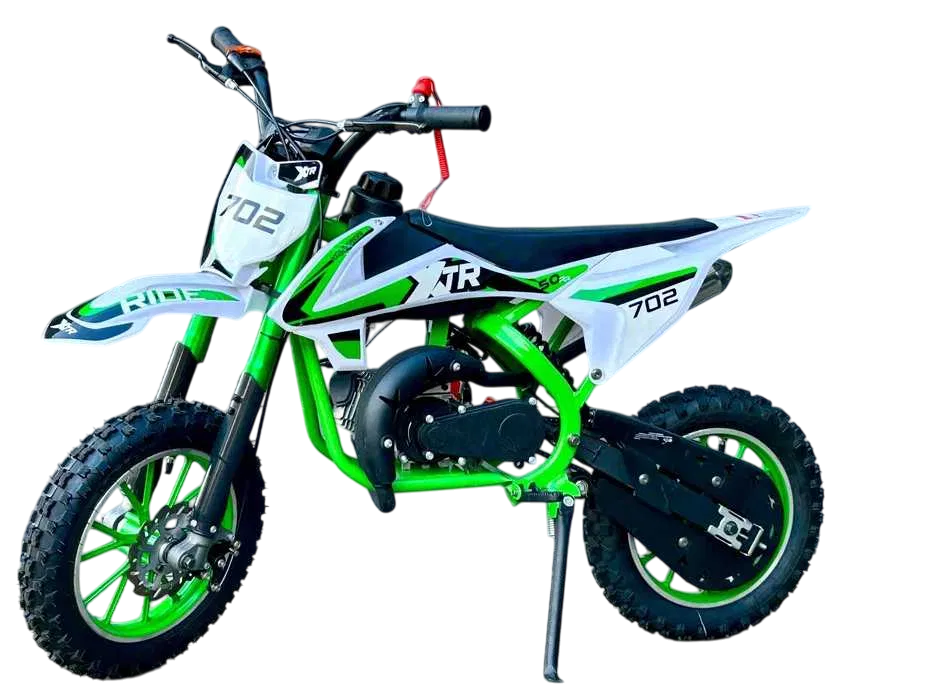 XTR 702 50см3 Pull Start Green Бензиновий міні мотоцикл пітбайк, фото 1