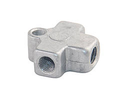 Трійник гальм ВАЗ 2101, 2102, 2103, 2104, 2105, 2106, 2107, задн., крок різьблення 1.25, алюміній