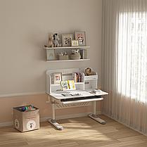 Комплект зростаюча парта з надбудовою Cubby Nerine Grey + стілець для школяра FunDesk LST3 Blue-Grey для школярів, фото 5