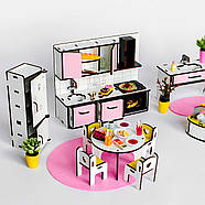 "Кухня + Ванна New" набір лялькових меблів NestWood для Лол, рожевий, фото 4