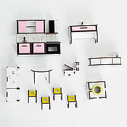 "Кухня + Ванна New" набір лялькових меблів NestWood для Лол, рожевий, фото 6