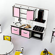 "Кухня + Ванна New" набір лялькових меблів NestWood для Лол, рожевий, фото 7