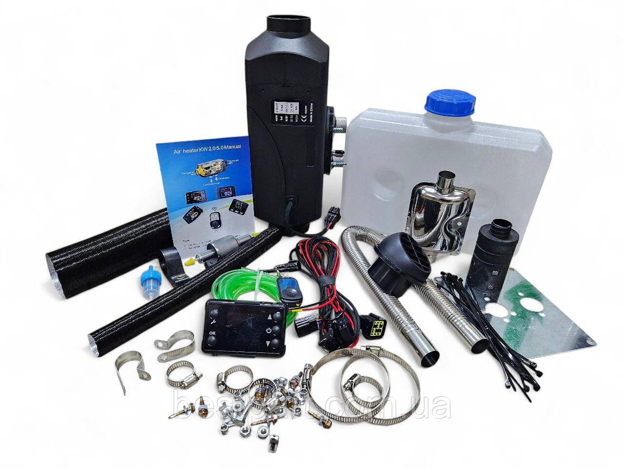 Дизельний повітряний обігрівач 2 кВт, 12V (комплект) аналог Webasto, фото 1