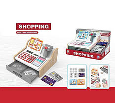 Касовий апарат 818-503 (16/2) вбудований акумулятор, калькулятор, іграшковий сканер, звуки, підсвічування, іграшкові гроші, муляжі