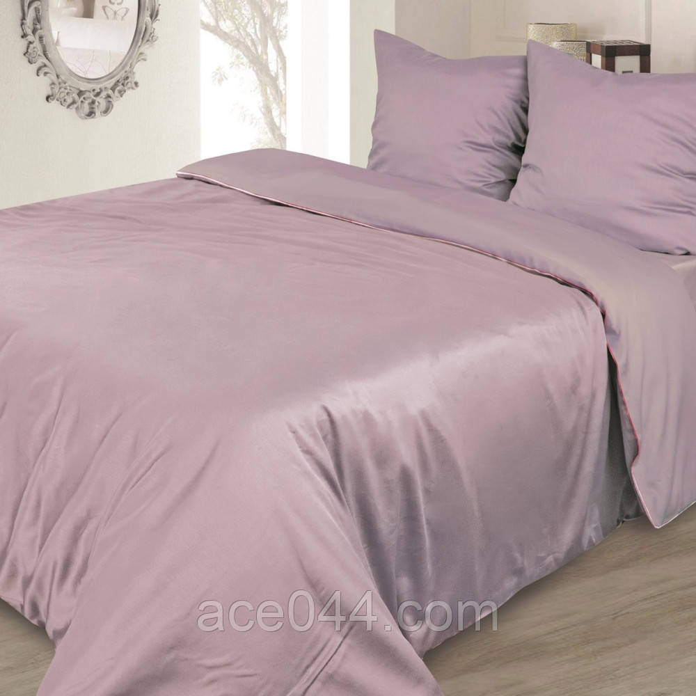 Комплект постільної білизни Сатин Ярослав Сіро блакитний, фото 1