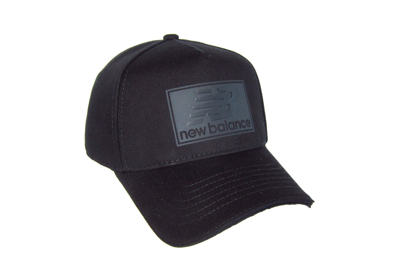 Кепка бейсболка котонова чорна на флісі осінь-зима   NB New Balance  91014