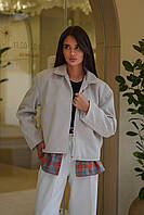 Кашемировое короткое пальто на молнии Кашемировый пиджак оверсайз