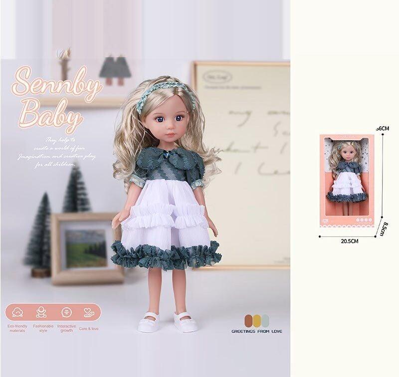 Лялька MN 3310 (48) висота: 34 см, імітація скляних очей, взуття, в коробці