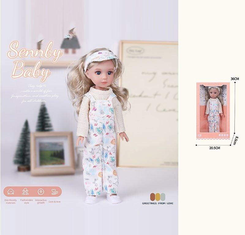 Лялька MN 3312 (48) висота: 34 см, імітація скляних очей, взуття, в коробці