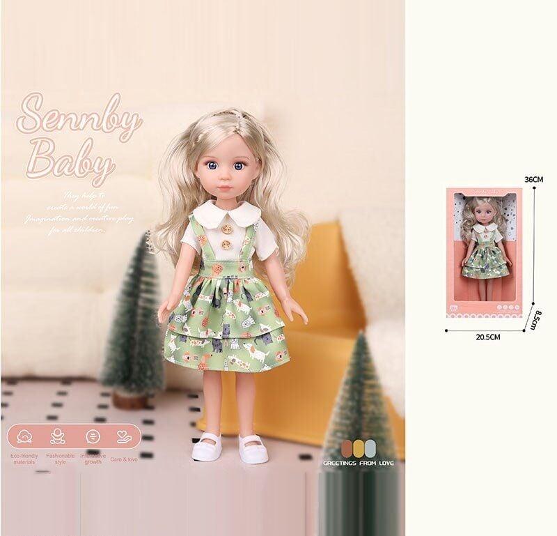 Лялька MN 3314 (48) висота: 34 см, імітація скляних очей, взуття, в коробці